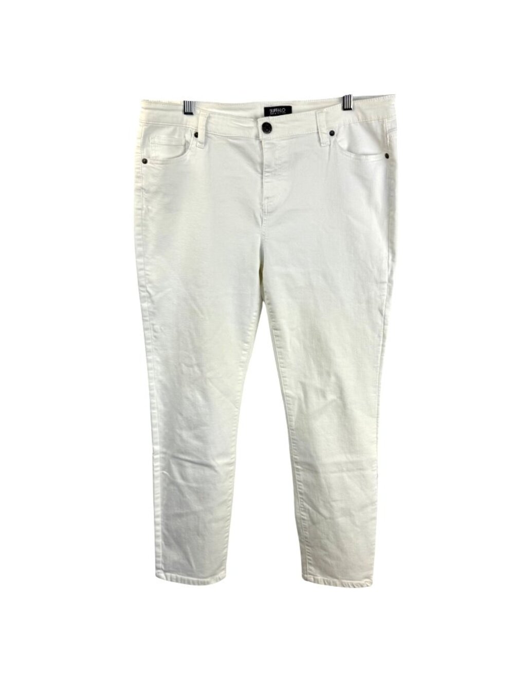 Buffalo David Bitton Super Soft White Jeans Size 14/34 Womens Aubrey Mid-Rise